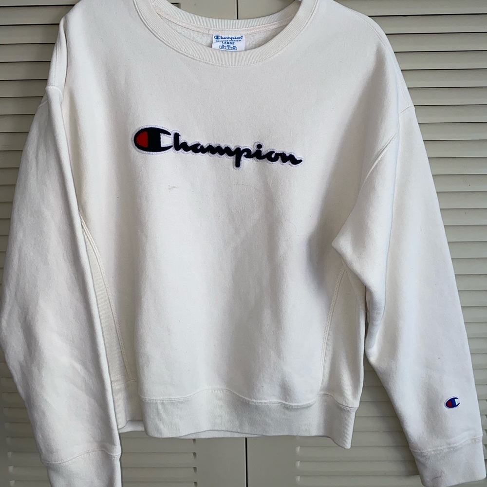 Champion White Crewneck